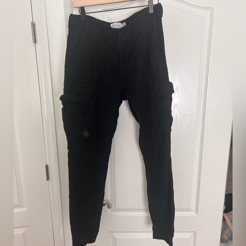 Topman Black Cargo Pant SZ 32